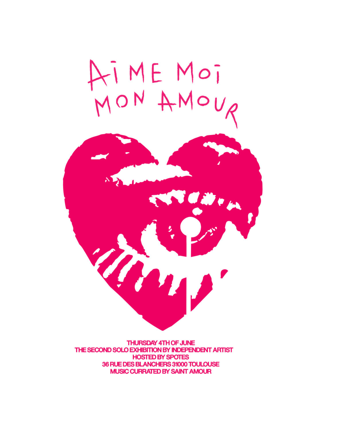T-SHIRT NOIR EXCLUSIF EXPOSITION AIME-MOI MON AMOUR