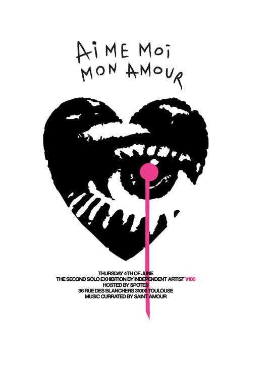 T-shirt BLANC exclusif EXPOSITION AIME-MOI MON AMOUR