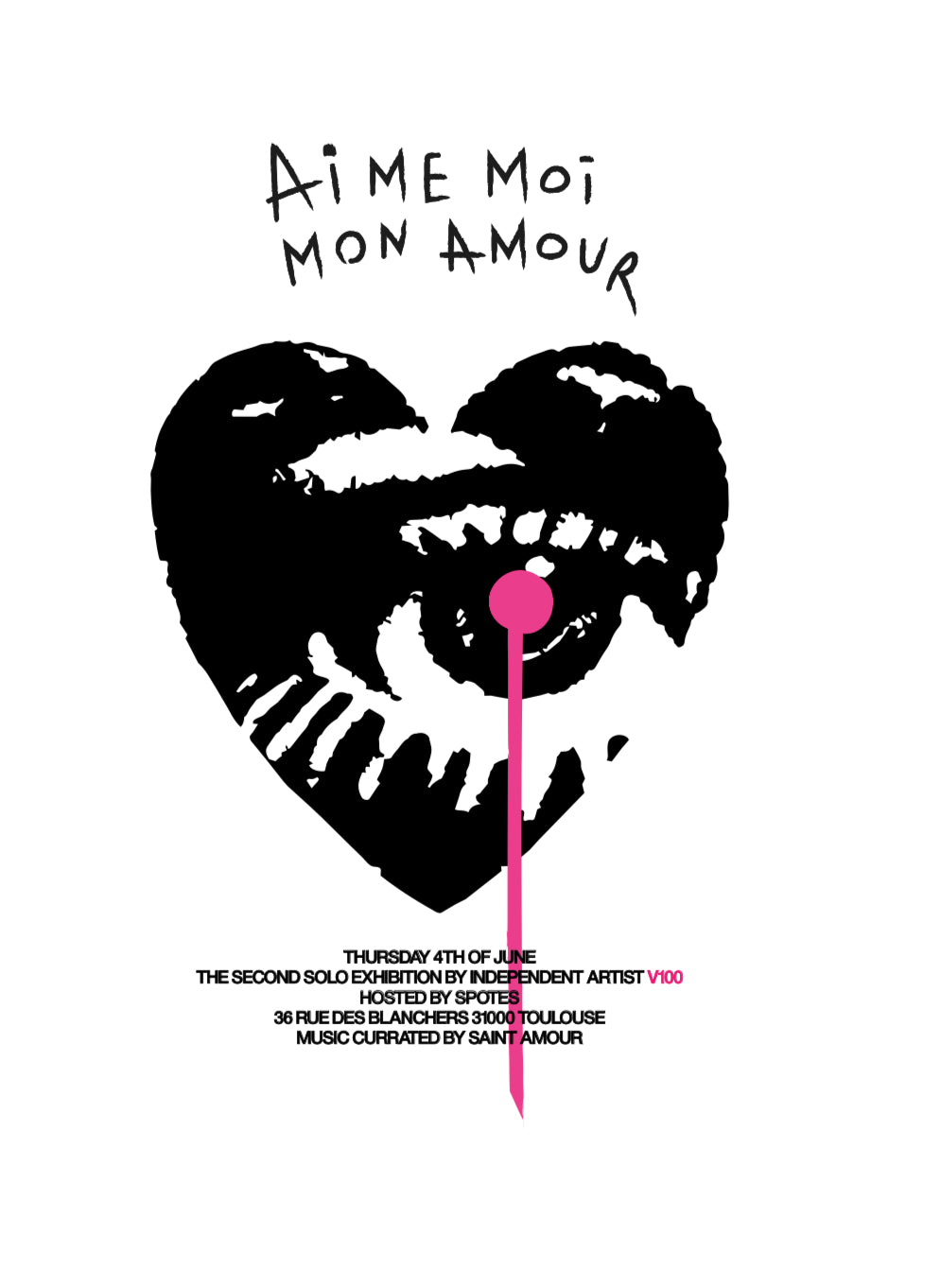T-shirt BLANC exclusif EXPOSITION AIME-MOI MON AMOUR