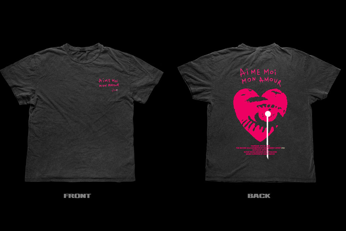 T-SHIRT NOIR EXCLUSIF EXPOSITION AIME-MOI MON AMOUR